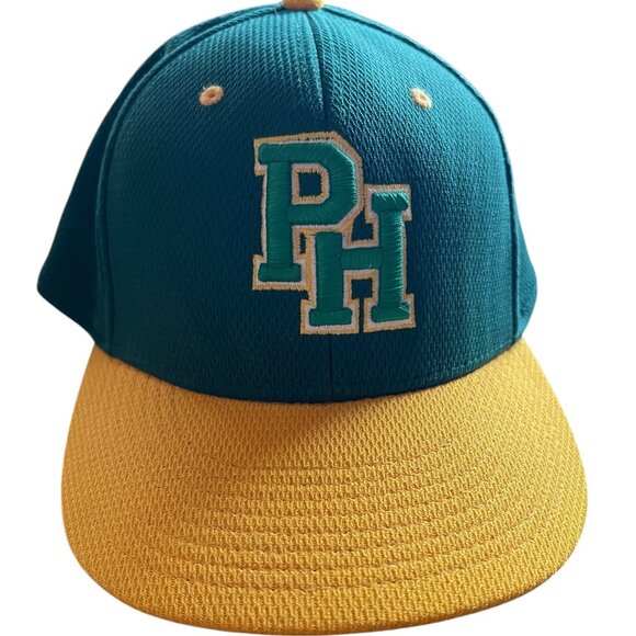 Green Yellow Baseball Cap Hat "PH" OC Sports Size M/L Q3 Technology Preowned - Picture 1 of 4